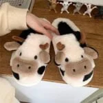 Fluffy cow slippers for adults-Fabulous Bargains Galore