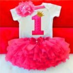 First birthday party outfit girl - Deep Pink-Fabulous Bargains Galore