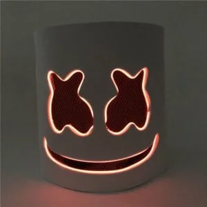 DJ Marshmello mask light up - White-Fabulous Bargains Galore