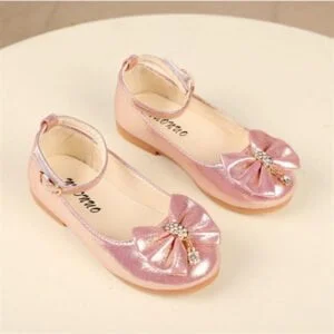 Low heeled girl's party shoes - Pink