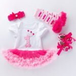 1st birthday dress for baby girl - Deep Pink Crown-Fabulous Bargains Galore