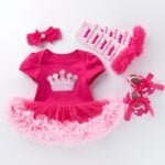 1st birthday dress for baby girl - White and Pink One-Fabulous Bargains Galore