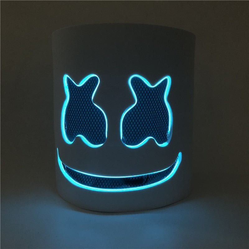 DJ Marshmello mask light up - Blue-Fabulous Bargains Galore