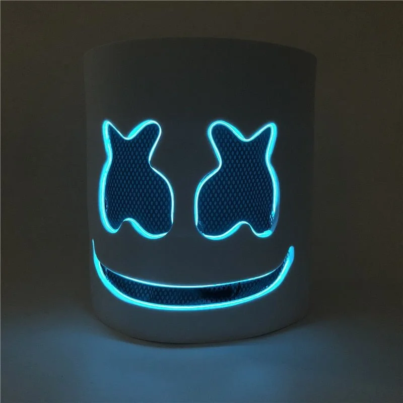 DJ Marshmello mask light up - Blue-Fabulous Bargains Galore