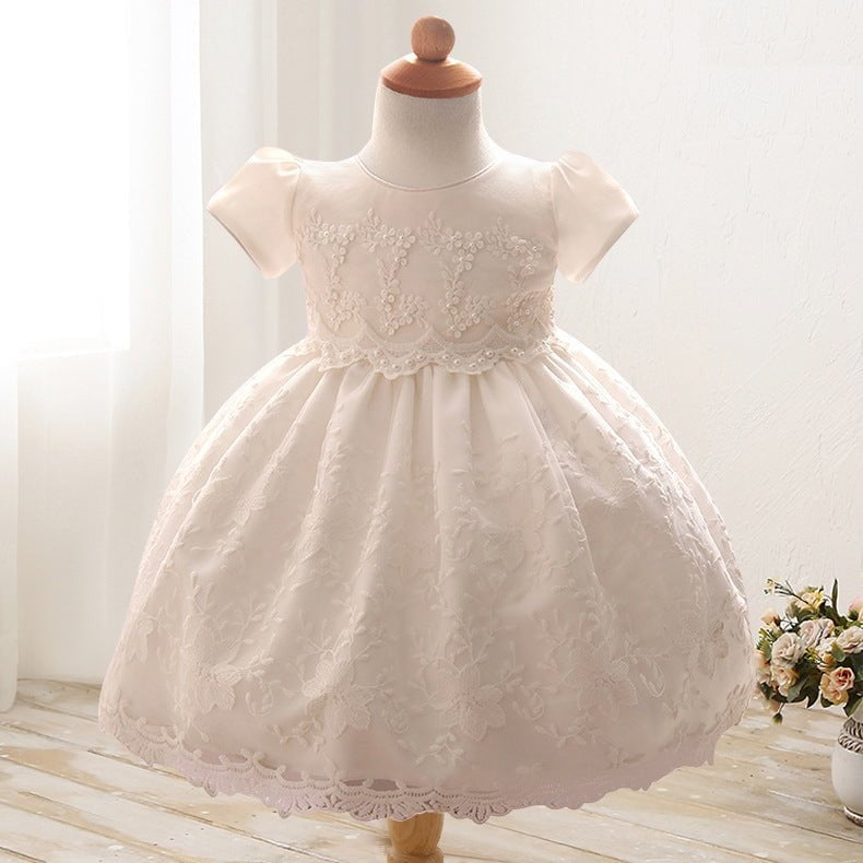 Baby girl lace christening dress