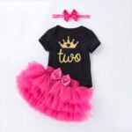 1st birthday outfit baby girl - Light Pink-Fabulous Bargains Galore