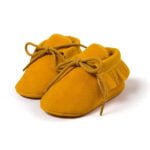 Baby shoes girl suede moccasins - Grey-Fabulous Bargains Galore