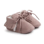 Baby shoes girl suede moccasins - Dark Pink-Fabulous Bargains Galore