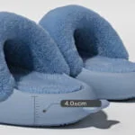 Fluffy shark slippers - Light Grey-Fabulous Bargains Galore