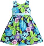 A-line floral girls summer dress (2)