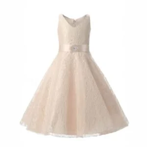 A-line lace flower girl dresses-champagne (3)