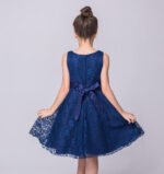 A-line lace flower girl dresses-navy-blue (1)
