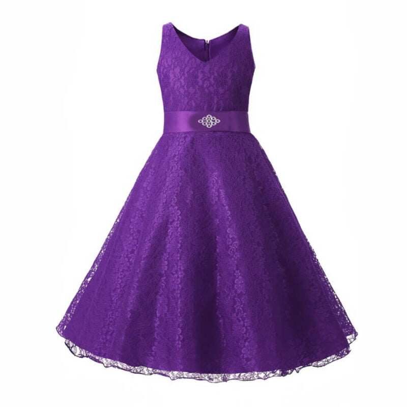 A-line lace flower girl dresses-purple (2)