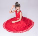 A-line lace flower girl dresses-red (8)