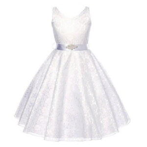 A-line lace flower girl dresses-white (1)