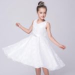 A-line lace flower girl dresses-white (2)