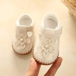 Baby girl leather shoes - Beige