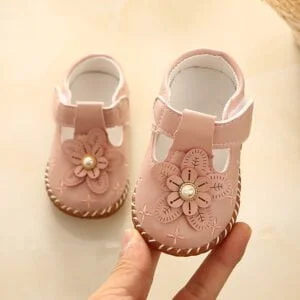 Baby girl leather shoes - Pink