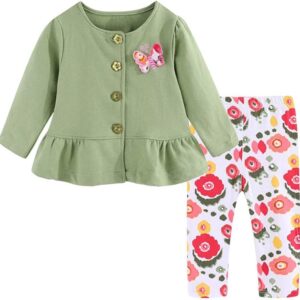 Baby girl leggings and top set - Green