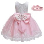 Baby girl princess lace dress-white-pink (1) (1)