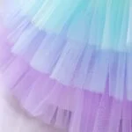 Baby girl rainbow party tulle dress (4)