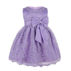 Baby girl satin dress - Light purple
