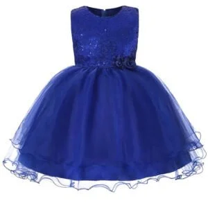Baby girl sequin dress - Dark blue