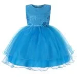 Baby girl sequin dress - Blue