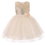 Baby girl sequin dress - Gold