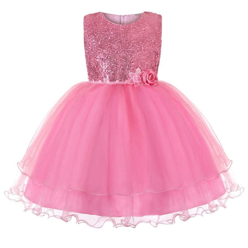 Baby girl sequin dress - Pink