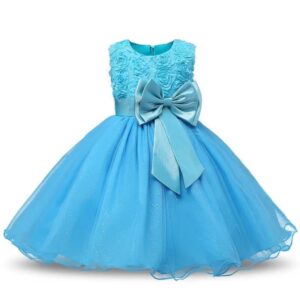 Baby girl tulle party dress-blue (1)