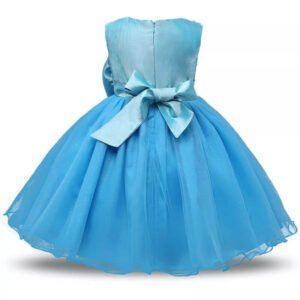 Baby girl tulle party dress-blue (2)