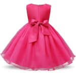 Baby girl tulle party dress-fuchsia (2)