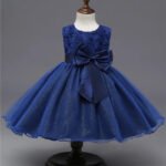 Baby girl tulle party dress-navy-blue (1)