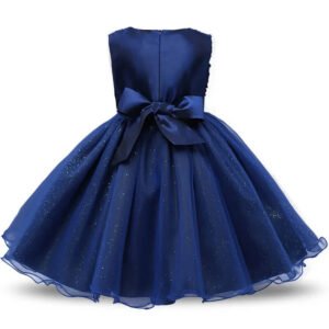 Baby girl tulle party dress-navy-blue (4)