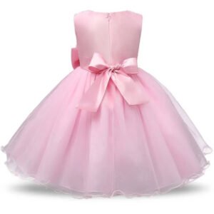 Baby girl tulle party dress-pink (2)