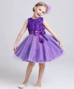 Baby girl tulle party dress-purple (2)