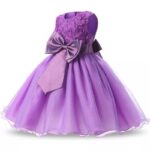 Baby girl tulle party dress-purple (3)