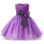 Baby girl tulle party dress-purple (4)