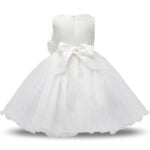 Baby girl tulle party dress-white (2)