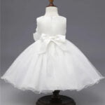 Baby girl tulle party dress-white (4)