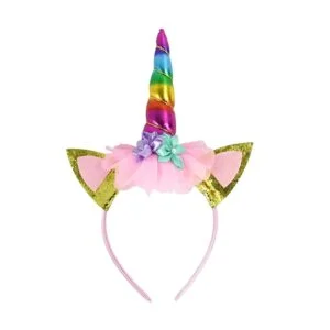 Baby girl unicorn headband-rainbow