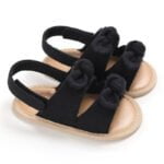 Baby girl velcro sandals - Black