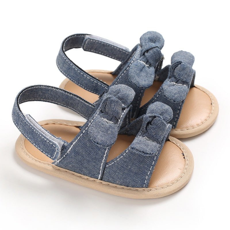 Baby girl velcro sandals - Denim blue