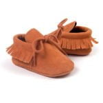 Baby shoes girl suede moccasins - Dark Pink-Fabulous Bargains Galore