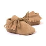 Baby shoes girl suede moccasins - Dark Grey-Fabulous Bargains Galore