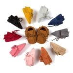 Baby shoes girl suede moccasins - Dark Pink-Fabulous Bargains Galore