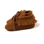 Baby shoes girl suede moccasins - Dark Pink-Fabulous Bargains Galore