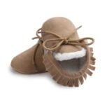 Baby shoes girl suede moccasins - Dark Pink-Fabulous Bargains Galore