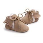 Baby shoes girl suede moccasins - Dark Pink-Fabulous Bargains Galore